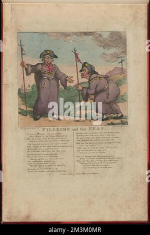 Pilger und Erbsen, Pilger, Schmerz. Thomas Rowlandson (1756-1827). Ausdrucke und Zeichnungen Stockfoto