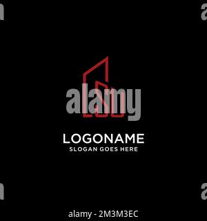 ERSTES MONOGRAMM VON SU mit Designideen für Gebäudelogos Stock Vektor