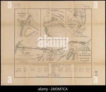 Plan de l'isthme de Suez, de Port-Said, Ismailia et Suez pour servir d'Annex au Guide général d'Egypte , Suez, Isthmus of Egypt, Maps, Suez Canal Egypt, Karten Norman B. Leventhal Kartenzentrum Sammlung Stockfoto