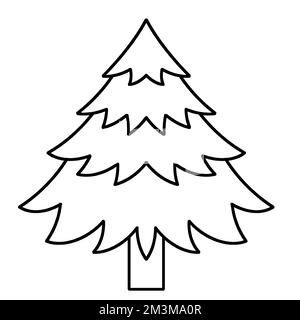 Weihnachtsbaum, JPEG-Illustration für Sticker, Muster erstellen, Tapete, Geschenkpapier, Postkarten, Designvorlage, Stoff, Kleidung. Stockfoto