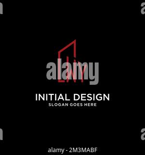 Erstes Monogramm mit Designideen für Gebäudelogos Stock Vektor