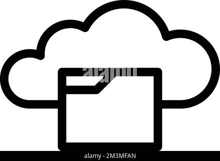 Design Des Symbols „Cloud Data Vector Illustration Line“ Stock Vektor