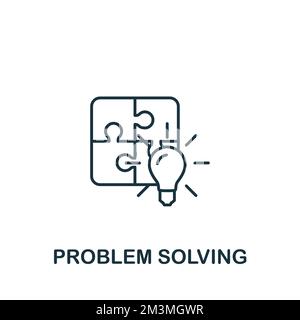 Problemlösungssymbol. Monochrom Simple Life Skills Symbol für Vorlagen, Webdesign und Infografiken Stock Vektor