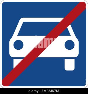 Beispiel für eine Kreisverkehrskreuzung, Straßenschilder im Vereinigten Königreich Stock Vektor
