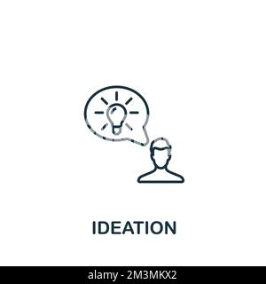 Ideation-Symbol. Monochrom Simple Life Skills Symbol für Vorlagen, Webdesign und Infografiken Stock Vektor