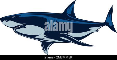 Illustration eines Weißen Hai Stock Vektor