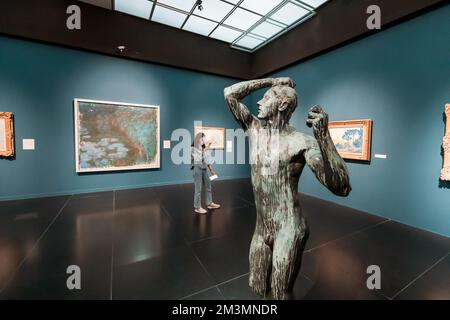 31. Juli 2022, Köln: Skulptur klassisches Meisterwerk auf der Kunstausstellung im Wallraf Richartz Museum Stockfoto