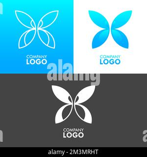 Butterfly Shape Logo-Symbolsatz Corporate Vector Konzept Stock Vektor