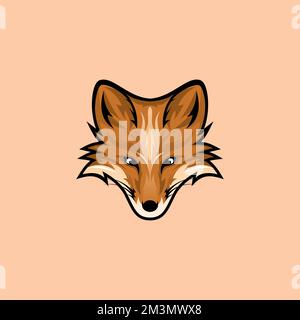 fox Head Maskottchen Logo. fox-Vektordesign Stock Vektor