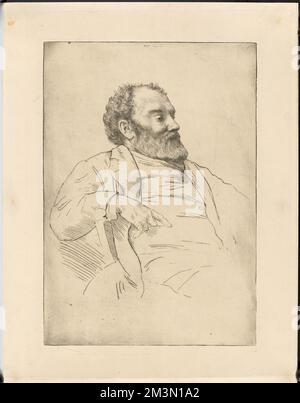 Portrait de Val Prinsep, R.A. , Malers Artists, Prinsep, Val C. Val Cameron, 1838-1904, Alphonse Legros (1837-1911) Stockfoto