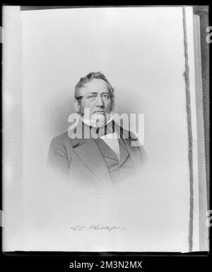 Portrait, Stephen Clarendon Phillips, 1801-1857, Portrait Prints, Phillips, Stephen C. Stephen Clarendon, 1801-1857. Frank Cousins Glass Plate Negatives Collection Stockfoto