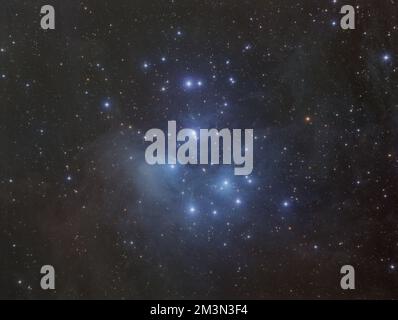M45 Uhr - Pleiades Stockfoto