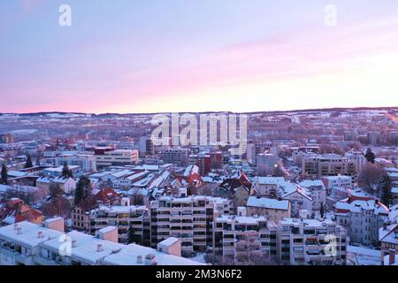 City Winter Schneeflugbayern Stockfoto