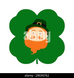 Leprechaun Avatar. St. Patrick's Day-Symbol. Vektordarstellung. Stock Vektor