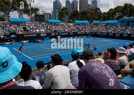 Kein 3-Platz bei Melbourne Grand Slam Tennis Tournament im Januar 2019 Stockfoto