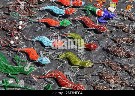 Handgefertigte Souvenirs in Windhoek, Namibia. Stockfoto