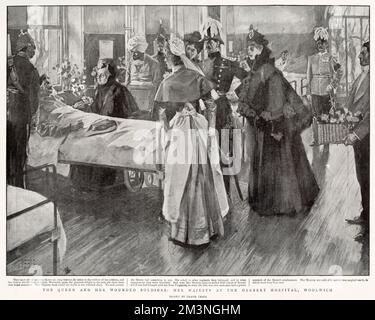 Victoria im Woolwich Krankenhaus 1900 Stockfoto