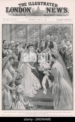 Prinz Gustaf Adolf und Prinzessin Margaret von Connaught heirateten Stockfoto