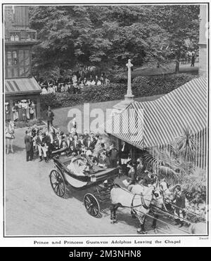 Die Königliche Ehe. Prinz und Prinzessin Gustavus Adolphus lea Stockfoto