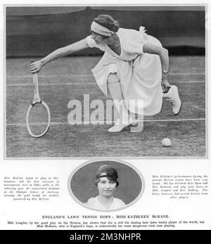 Miss Kathleen McKane, Tennisspielerin Stockfoto