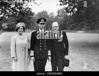 König Georg VI. Und Winston Churchill, 1940 Stockfoto