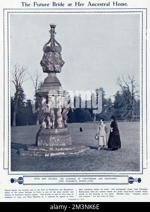 Elizabeth Bowes-Lyon in ihrem Haus der Ahnen Stockfoto