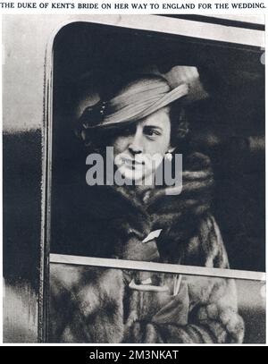 Königliche Hochzeit 1934 - Prinzessin Marina Stockfoto