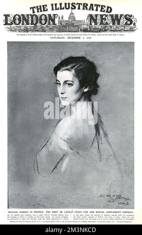 Königliche Hochzeit 1934 - Prinzessin Marina Stockfoto