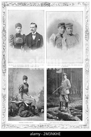 Heirat von Prinzessin Victoria Melita und Ernst Ludwig von Hessen Stockfoto