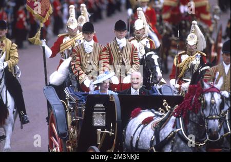 Königliche Hochzeit 1986 - die Königin und Major Ronald Ferguson Stockfoto