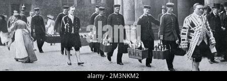 Wein auf der königlichen Hochzeit in Berlin, 1913 Stockfoto