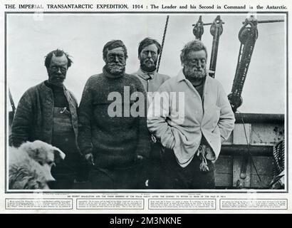 Sir Ernest Shackleton und andere, Antarktis Stockfoto