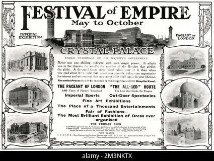 Festival of Empire Advertisement 1911 Stockfoto