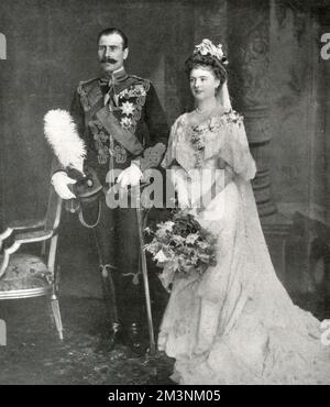 Königliche Hochzeit 1904 -- Häuser von Albany und Teck Stockfoto