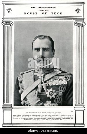 Königliche Hochzeit 1904 -- Prinz Alexander von Teck Stockfoto