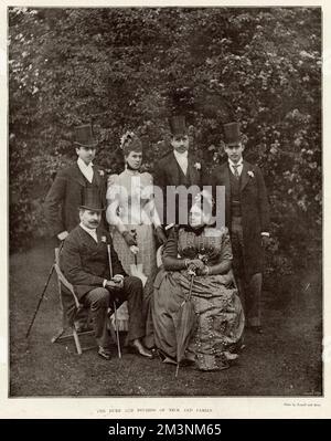 Königliche Hochzeit 1893 - Herzog und Herzogin von Teck und Familie Stockfoto