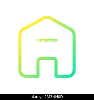 Symbol für das Löschen von Adresspixeln mit perfektem Gradienten auf der linearen benutzeroberfläche Stock Vektor