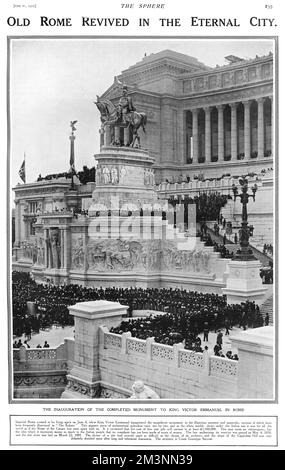 Einweihung des Monuments König Victor Emmanuel Stockfoto