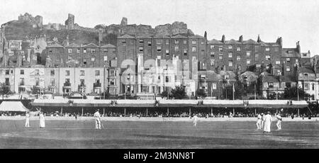 Cricketspiel in Hastings 1901 Stockfoto