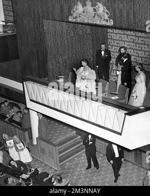 Prinzessin Elizabeth in der Royal Festival Hall Stockfoto