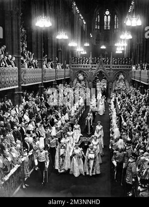 Krönung von Königin Elisabeth II., 1953 Stockfoto