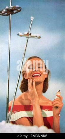 Ski-Schönheitspflege, 1953 Stockfoto