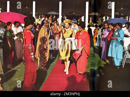 Queen Elizabeth II. - Königliche Tour durch Indien Stockfoto