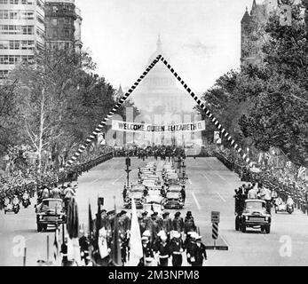 Queen Elizabeth II. Besuch in Nordamerika, Washington Stockfoto