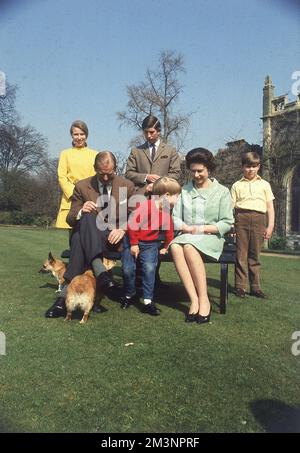 Königliche Familie in Windsor, 1968 Stockfoto