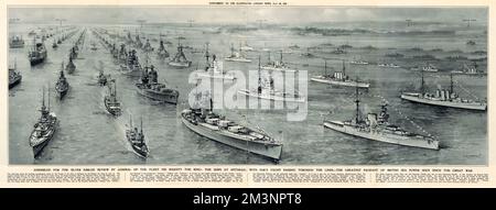 1935 King's Silver Jubilee Fleet Review Stockfoto