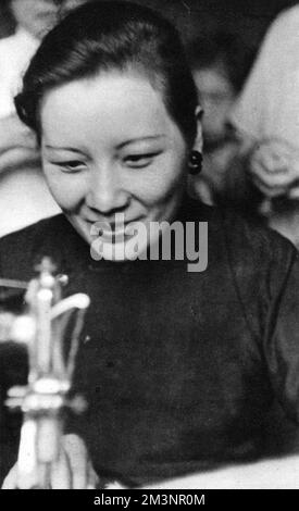 Madame Chiang Kai-Shek (auch bekannt als Soong May-Ling oder Soong Mei-Ling) (1898-2003). Datum: 1941 Stockfoto