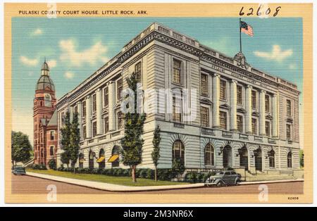 Gerichtsgebäude von Pulaski County, Little Rock, Arche. , Regierungseinrichtungen, Tichnor Brothers Collection, Postkarten der Vereinigten Staaten Stockfoto