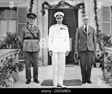 König Georg VI. Besucht Malta 1943 Stockfoto