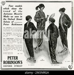 Werbung für Peter Robinsons Herbstkleidung 1913 Stockfoto